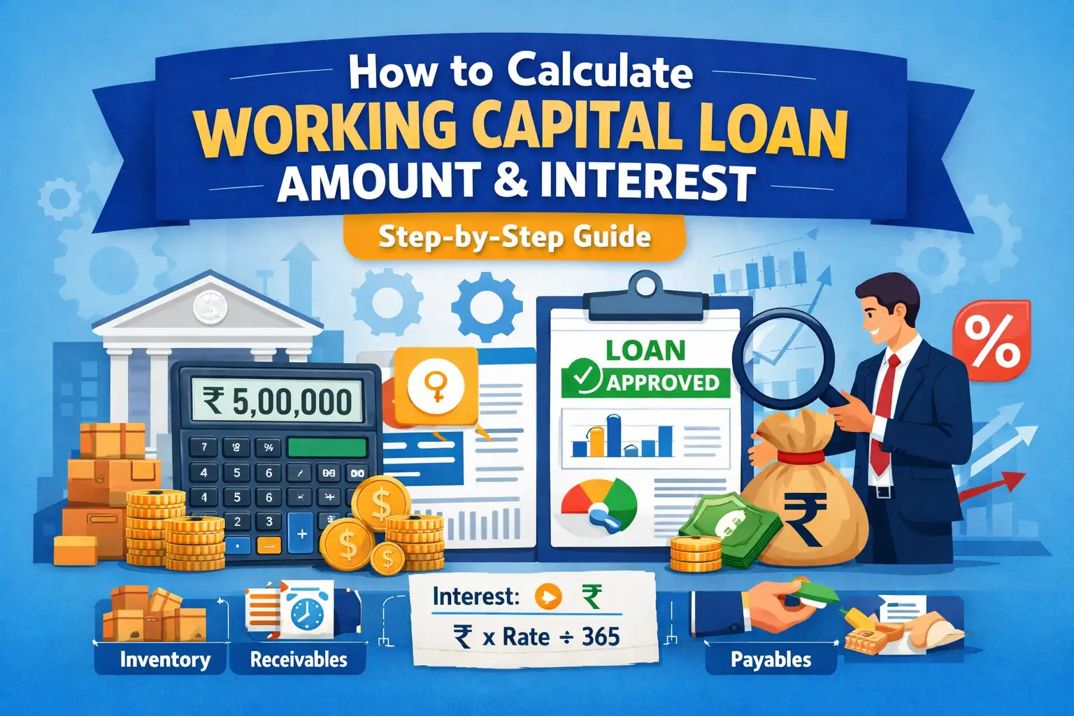 how to calculate working capital loan amount & interest